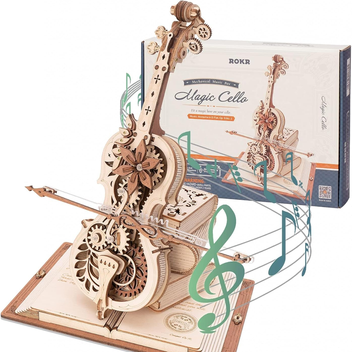 MelodyCraft™ - Magic Cello 3D Wooden Puzzle Music Box