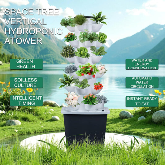 GrowSpireâ„¢ - Hydroponic Vertical Garden Tower