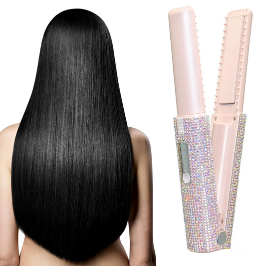 GlamGlide™ - Portable Rechargeable Hair Straightener