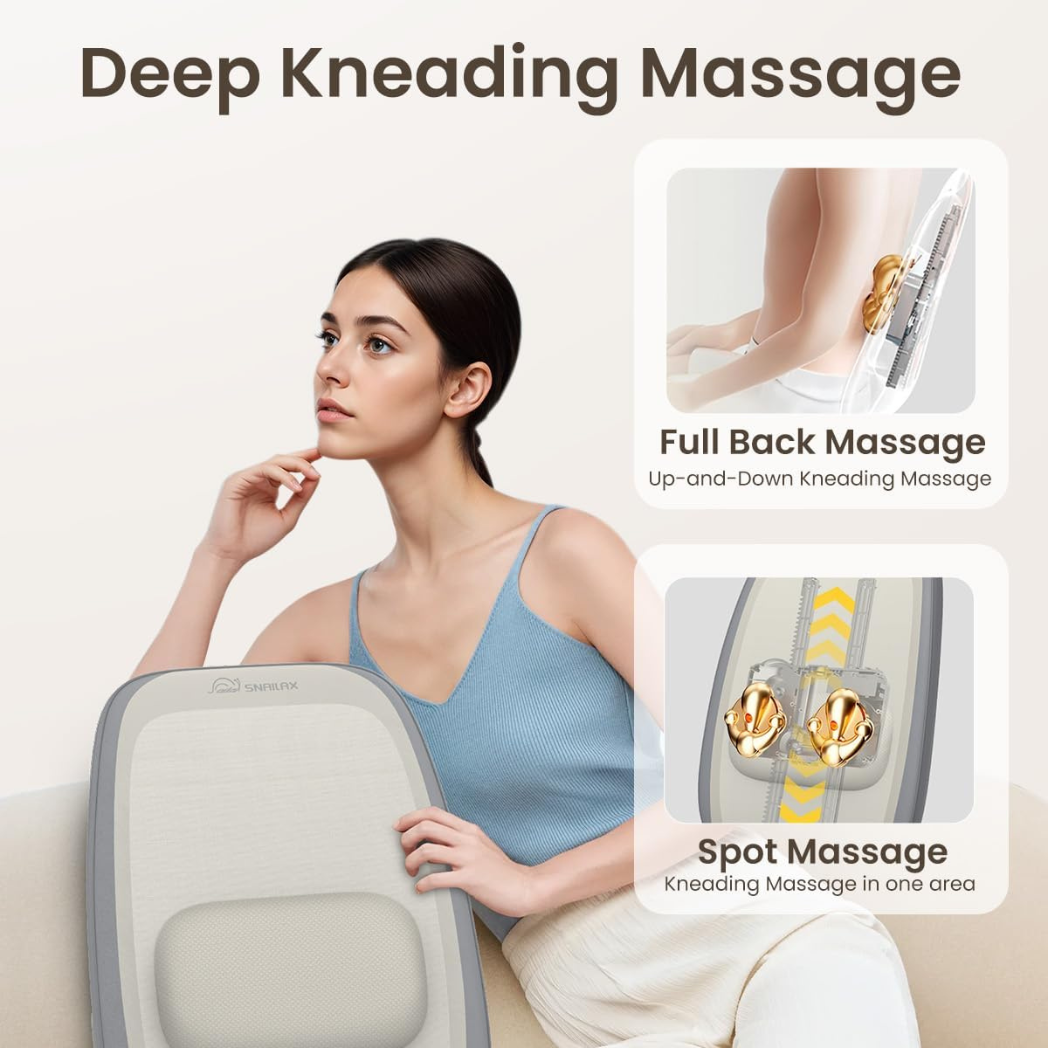 CoreSooth™ - Snailax Shiatsu Back Massager with Heat