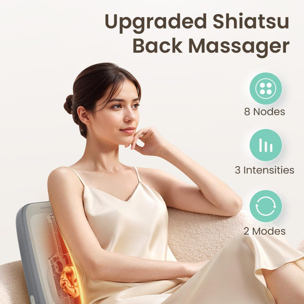 CoreSooth™ - Snailax Shiatsu Back Massager with Heat