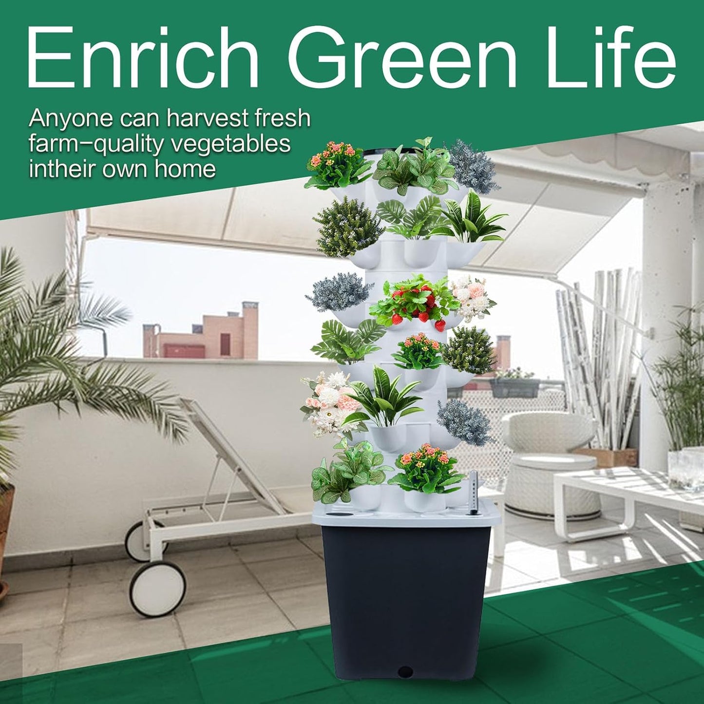 GrowSpire™ - Hydroponic Vertical Garden Tower