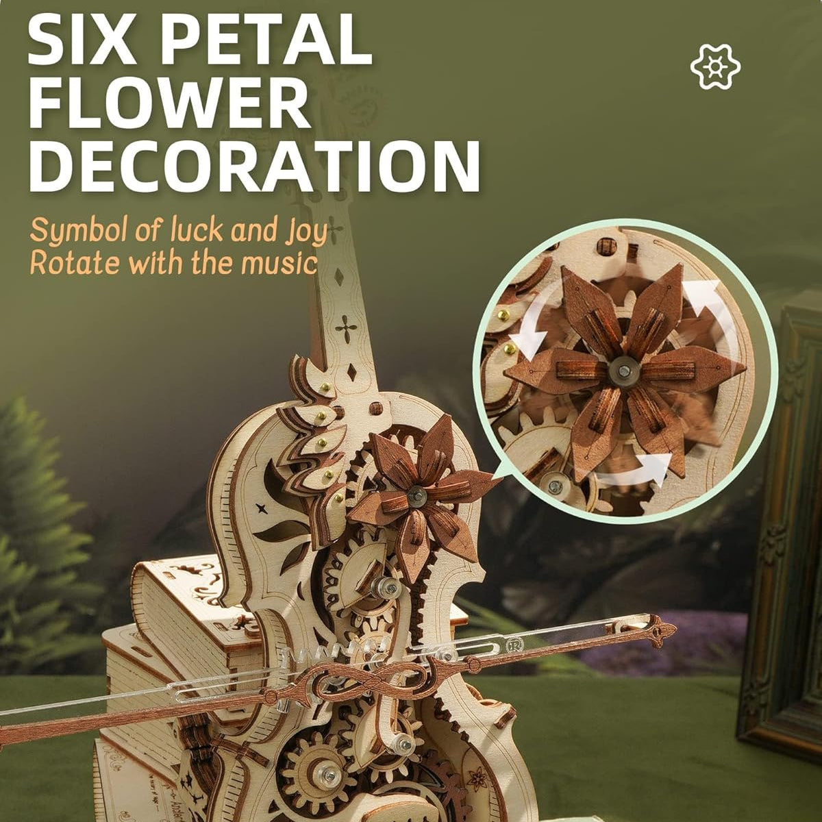MelodyCraft™ - Magic Cello 3D Wooden Puzzle Music Box