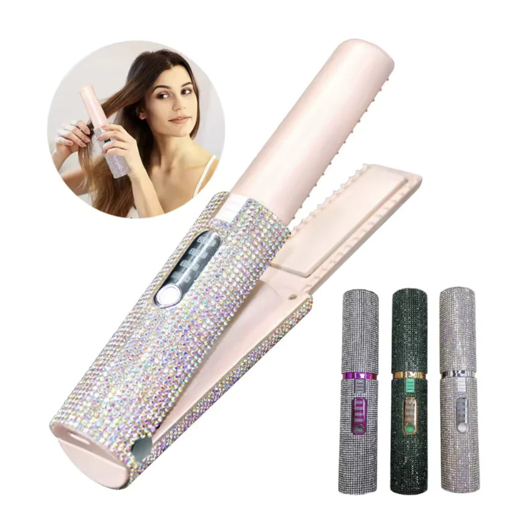 GlamGlide™ - Portable Rechargeable Hair Straightener